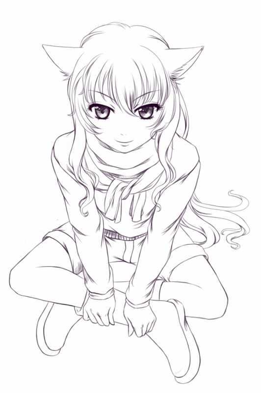 Рисунки для срисовки аниме