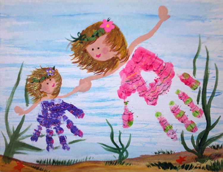 Поделка мама и ребенок