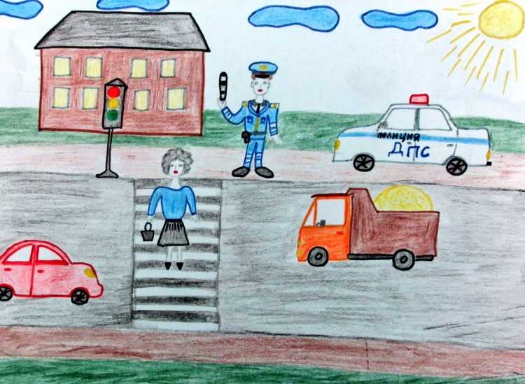 Рисунки про полицию на конкурс