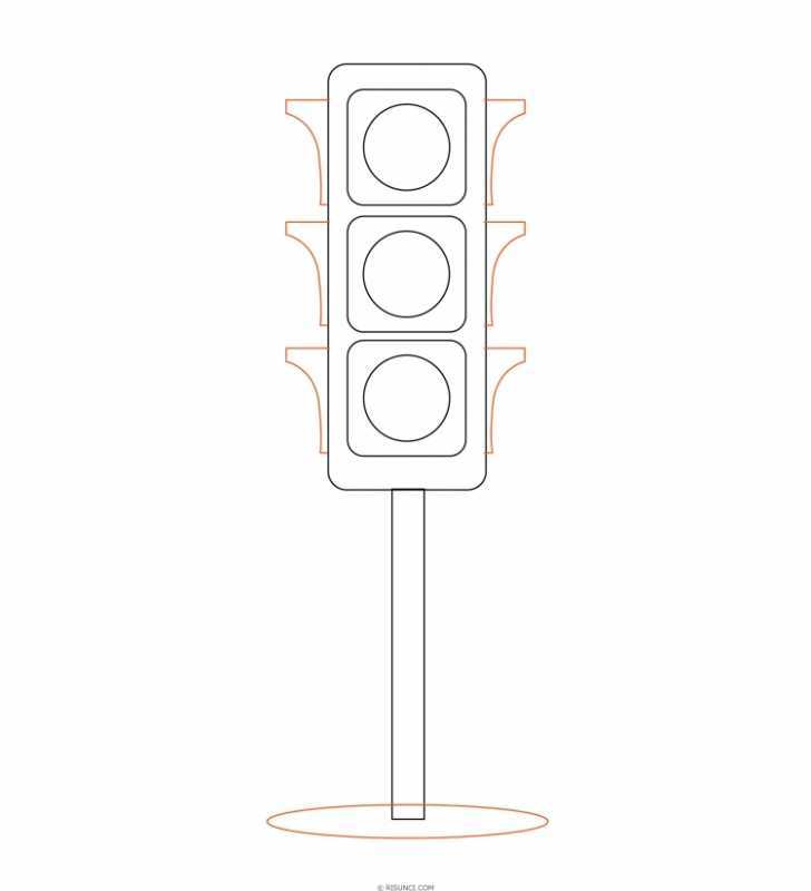 Светофор раскраска
