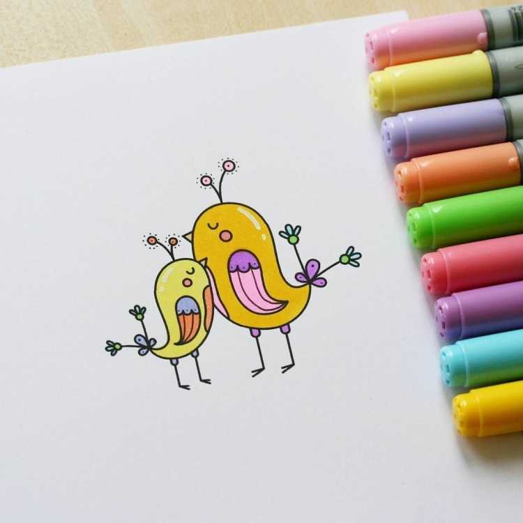 Рисование фломастерами и карандашами