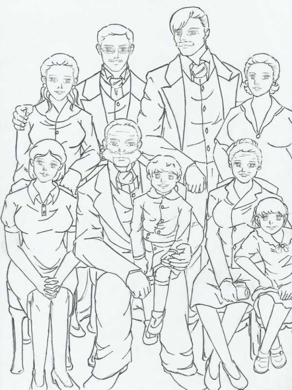 Раскраска "моя семья"