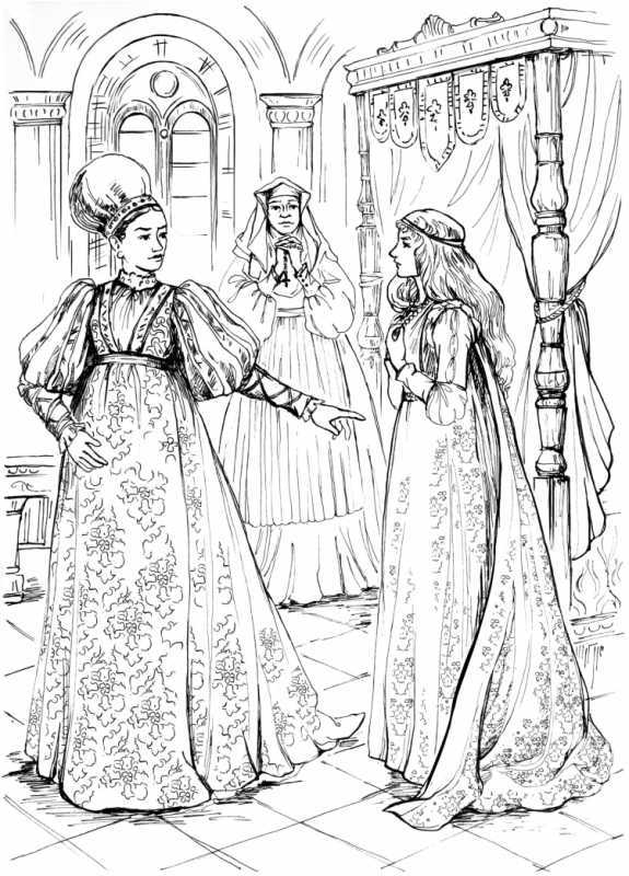 Ромео и Джульетта раскраска