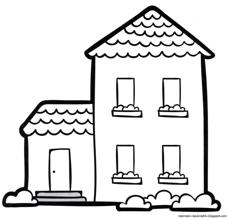 Дом раскраска