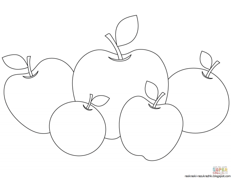 Яблоко трафарет