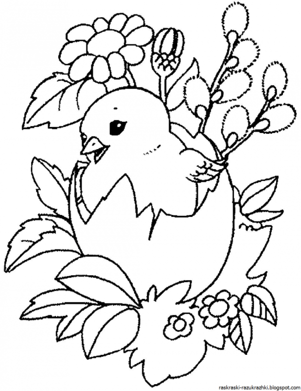 Пасхальные раскраски цветные