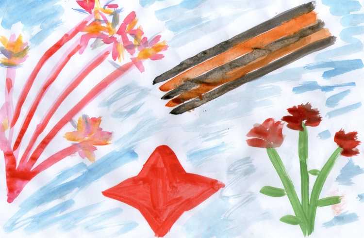 Несложный рисунок на 9 мая