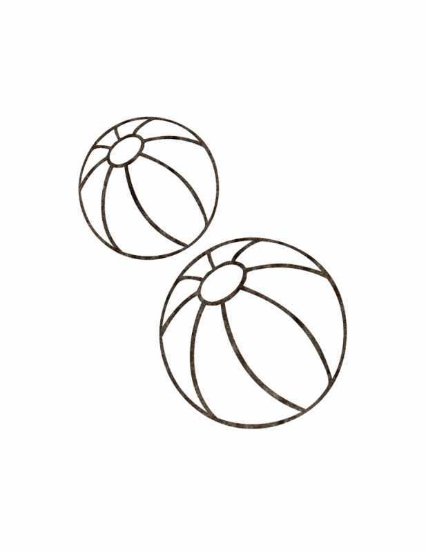 Баскетбольный мяч раскраска