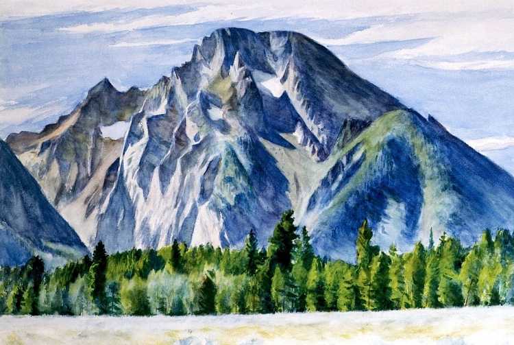 Башкирские горы акварелью