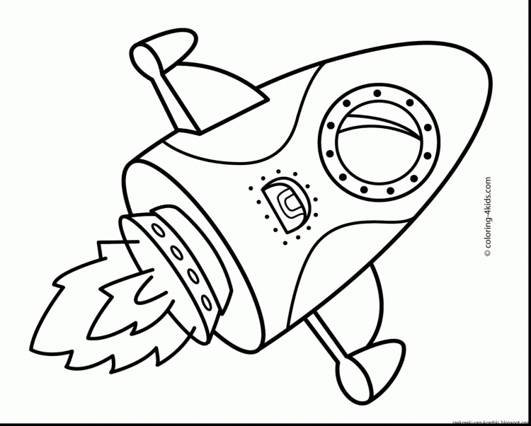 Раскраска день космонавтики для детей