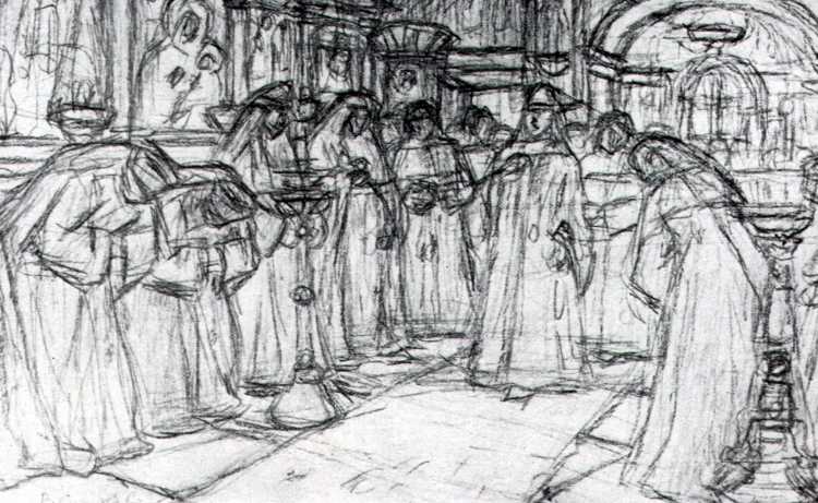 Посещение Царевной женского монастыря Суриков