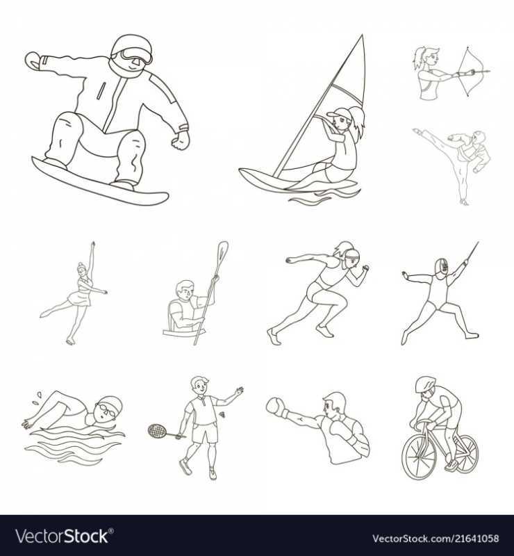 Рисунок видов спорта лежа