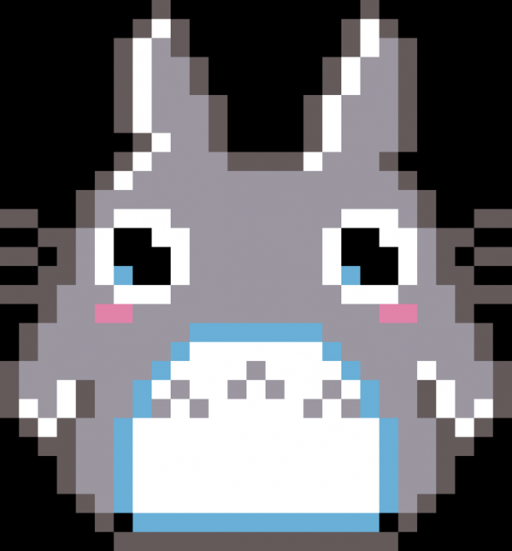 Тоторо по клеточкам легкие