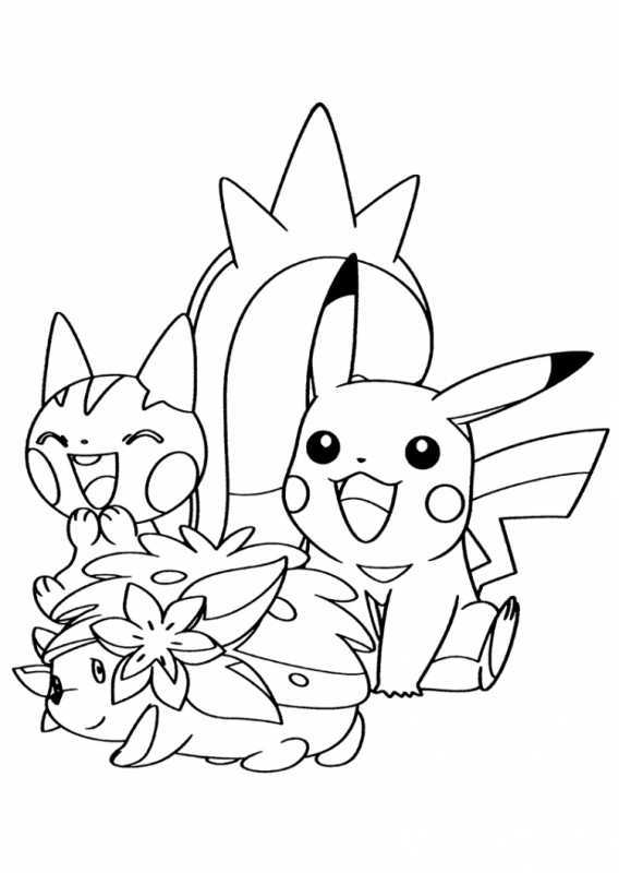 Раскраски покемон Пикачу девочка