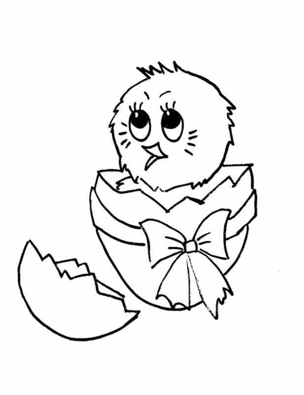 Chick clip Art раскраска