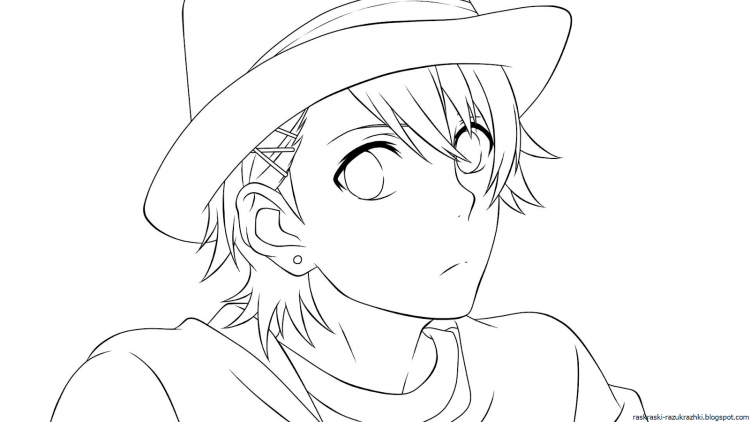 Парни из аниме карандашом