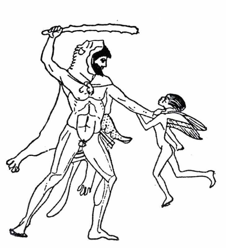 Геракл раскраска для детей