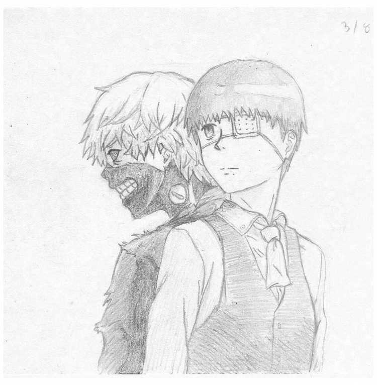 Аниме для срисовки Токийский гуль