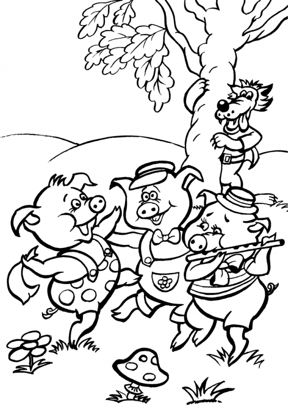 Раскраски для детей сказки