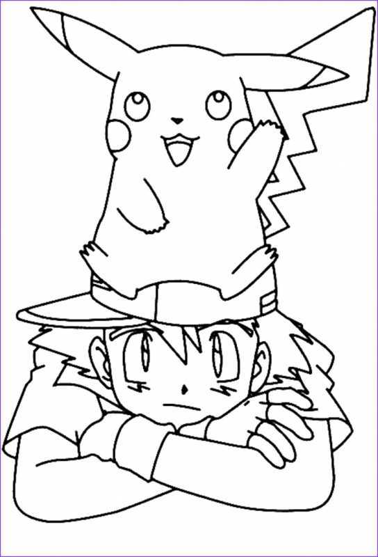 Раскраски Пикачу а4