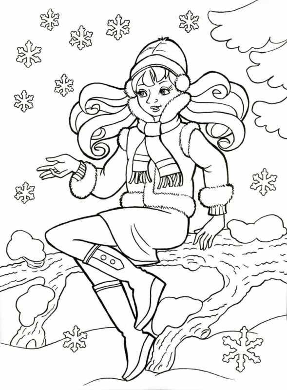 Зимние раскраски для детей