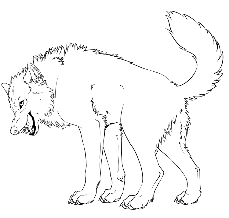 Раскраска волк