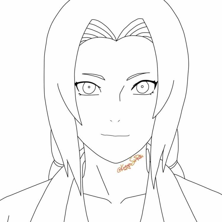 Раскраски Наруто цунаде