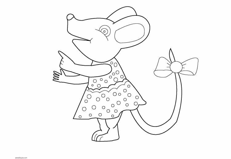 Мышь раскраска для детей