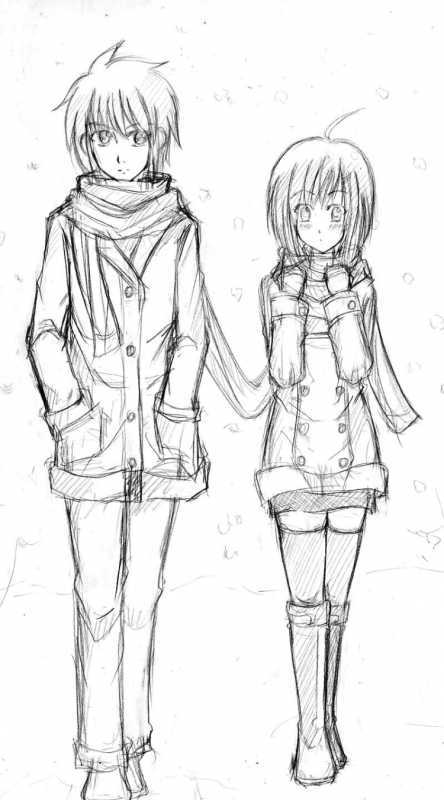 Рисунки для срисовки девушки с ушками