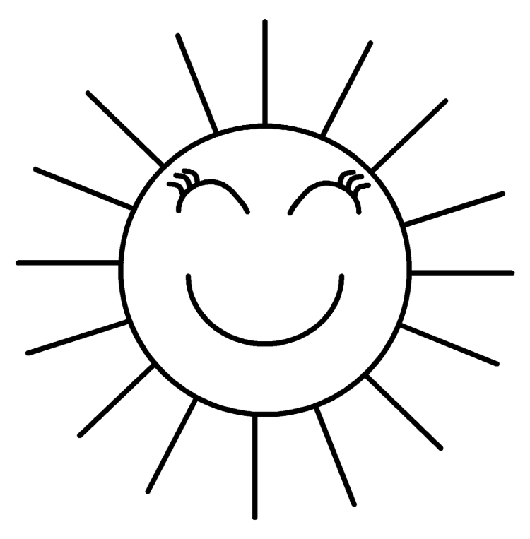 Солнце раскраска