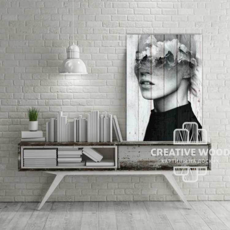 Панно на досках лофт