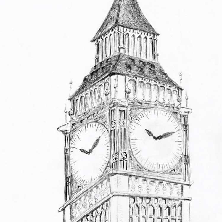 Биг Бен Лондон для срисовки