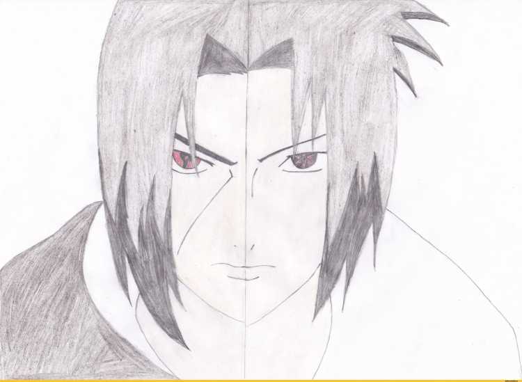 Саске лицо для срисовки