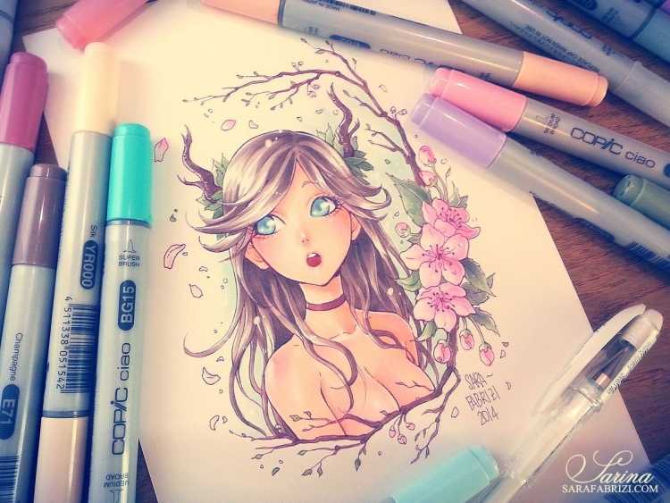 Рисунки маркерами Copic