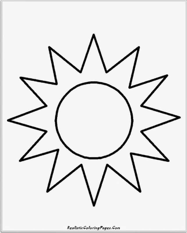 Солнце раскраска для детей