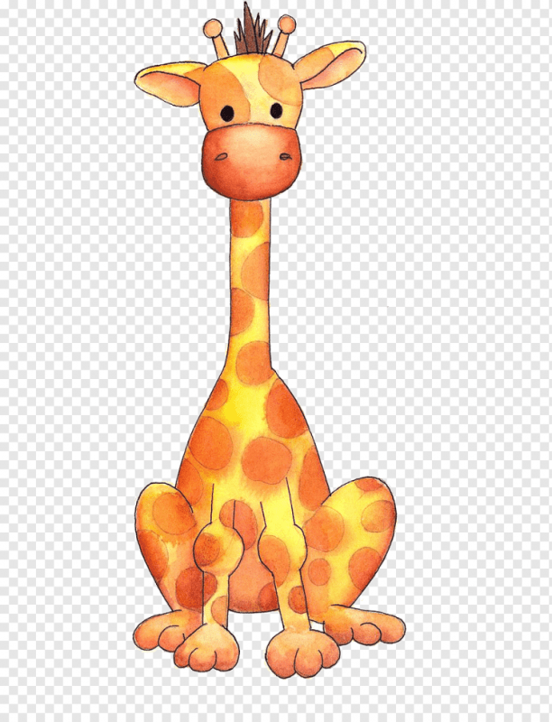 Жираф раскраска для детей