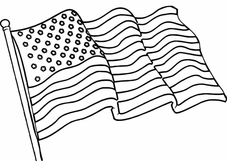 Американский флаг раскраска