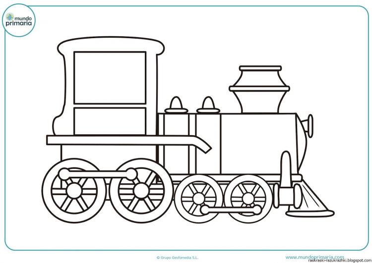 Раскраска паровозик