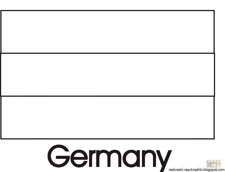 Флаг Германии раскраска для детей