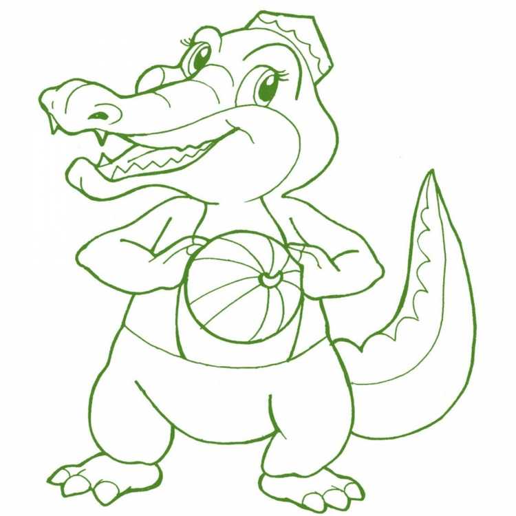 Трафарет крокодила