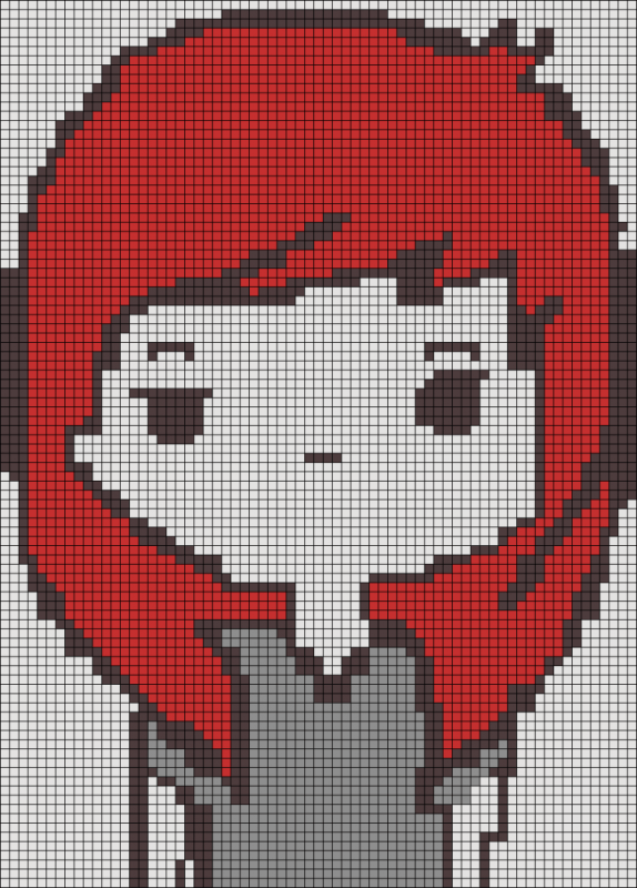 Девочка по пикселям