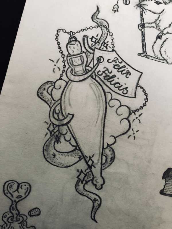 Гарри Поттер эскизы Феликс Фелицис