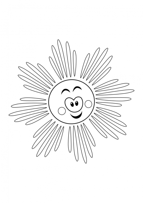 Солнце для раскрашивания