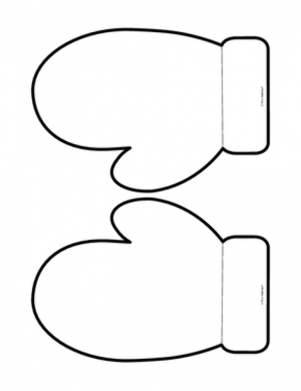 Рукавица трафарет