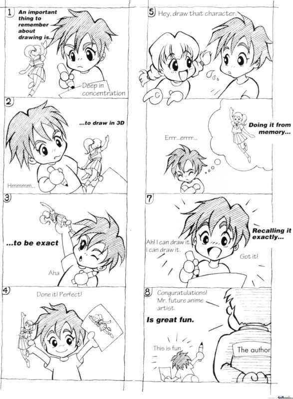 Аниме комикс про рисование
