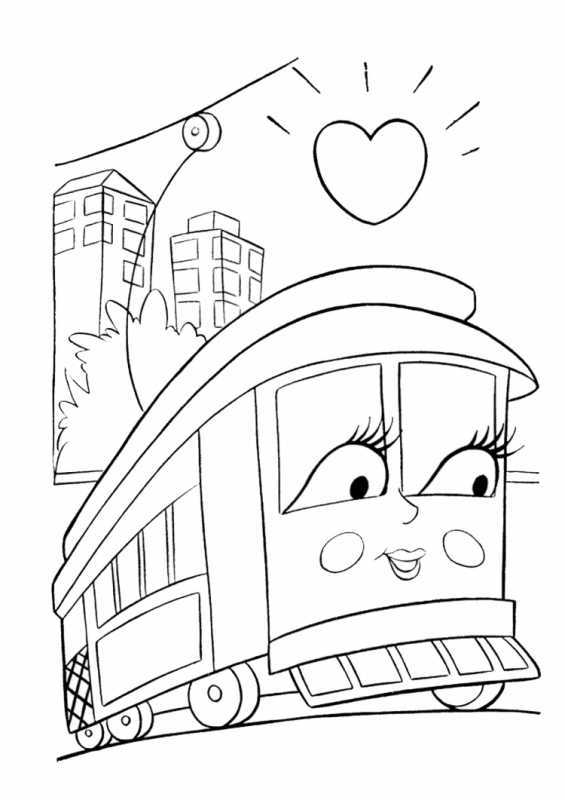 Поезд раскраска для детей