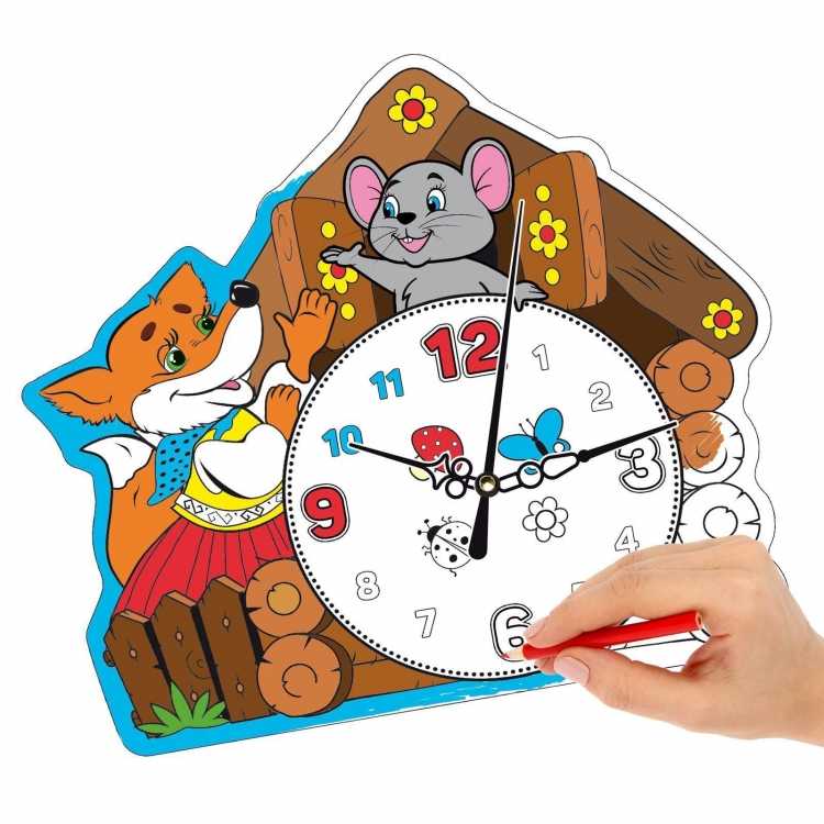 Часы раскраска