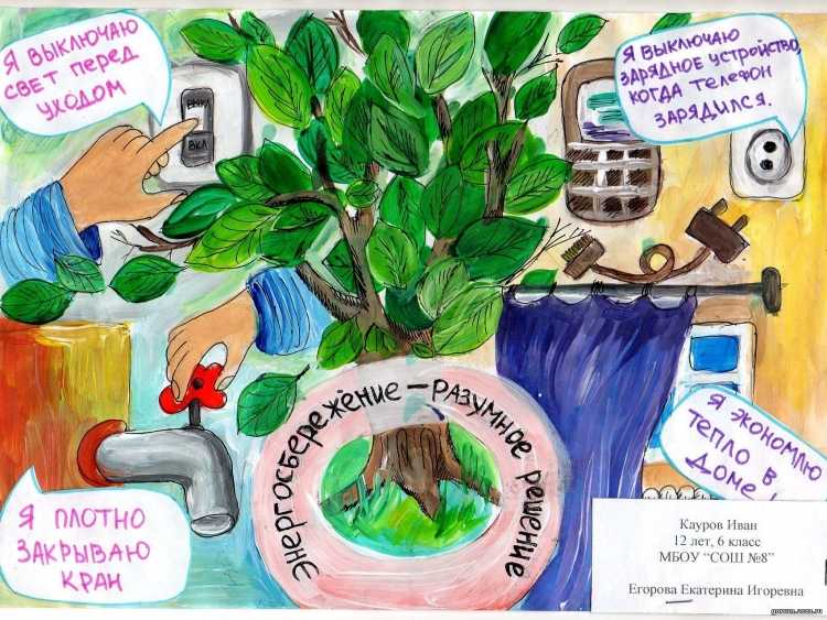 Плакат экология и энергосбережение