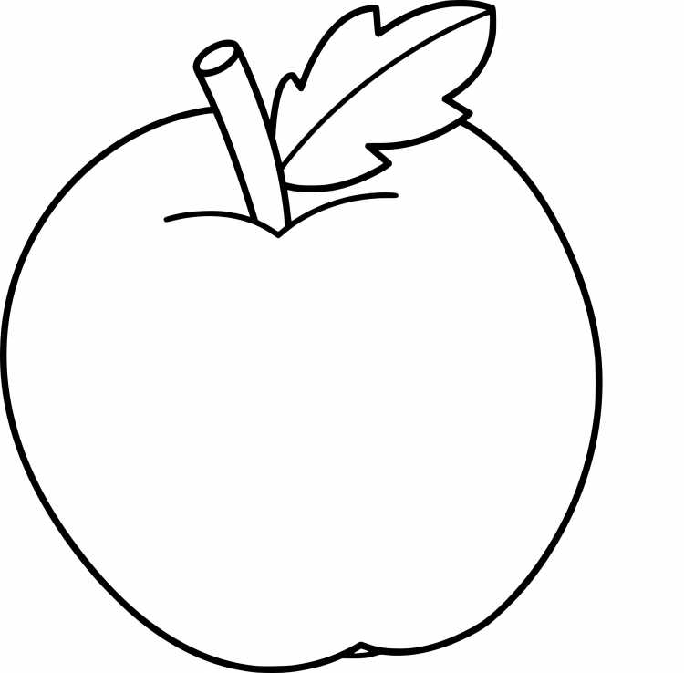 Яблоко трафарет