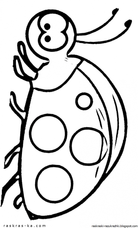 Божья коровка раскраска для детей